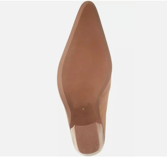 NEW Jeffrey Campbell Hold Em Pointed Toe Stacked Heel Mule Leather Western - Picture 6 of 9